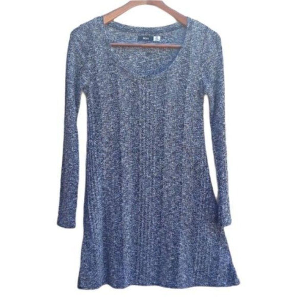 BDG Rib Knit Long Sleeve Scoop Neck Tea Length Sweater Dress Non Itch Sz M